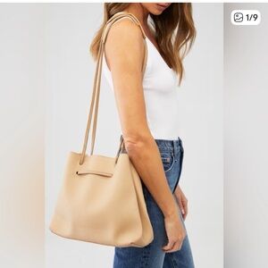 8 Other Reasons Beige Vegan Leather Shoulder Bag